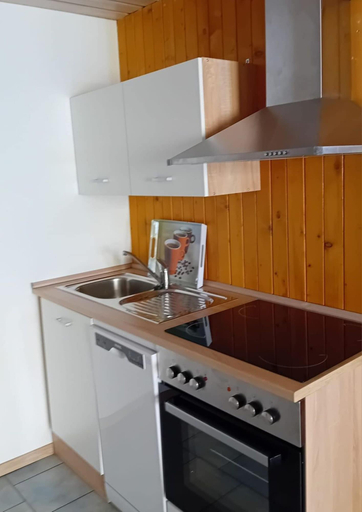 Private kitchen 4, Gemutlicher Doppelbungalow mit Terrasse am Granzower See, Mecklenburgische Seenplatte