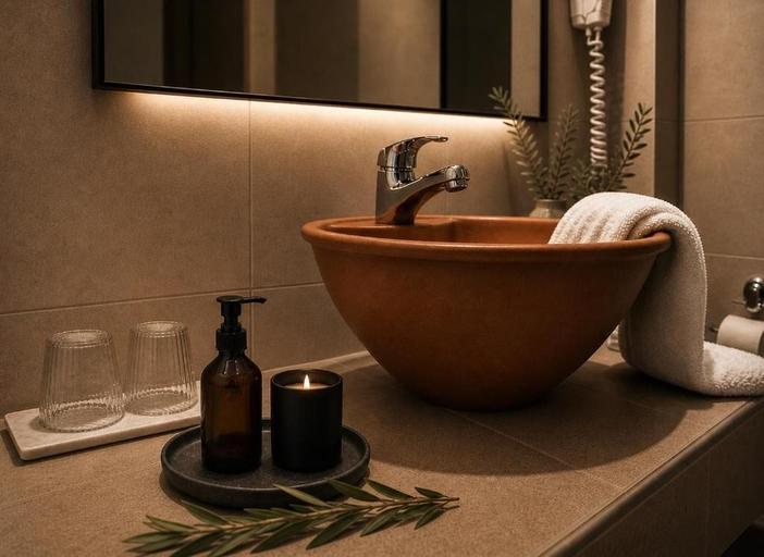 Bathroom, Doupiani House Hotel, Thessaly