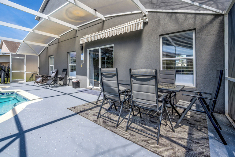 Terrace/patio, Hl137 - 5BR House With Pool Near Disney Area, Polk