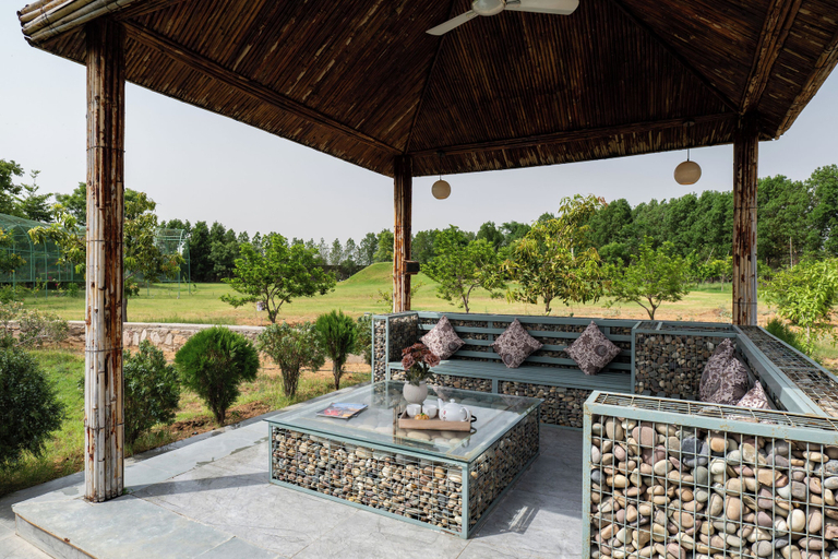Terrace/patio 5, ELIVAAS Stone Age 6BHK Villa with Pool, Jaipur