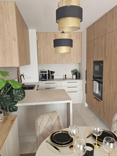 Private kitchen, Nowe Apartamenty Dworcowa Blisko Suntago Mszczonow, Żyrardów