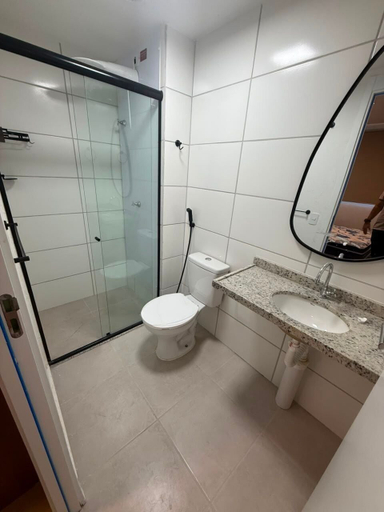 Bathroom, Vista Mar Incrivel e Brisa na Praia e 2 Quartos, Fortaleza