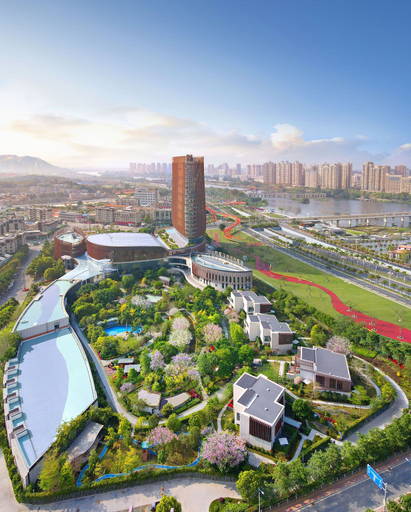 Aerial view, Zhangzhouyuanshan fliport hotel, Zhangzhou