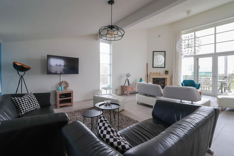 Living room 3, Beach Villa with Sauna for 8 Guests, Wûnseradiel
