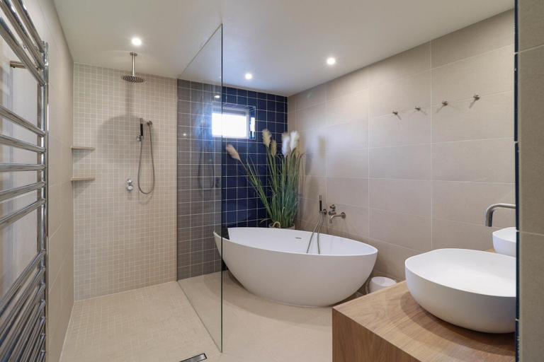Bathroom, Beach Villa With Sauna & Steam Bath, Wûnseradiel