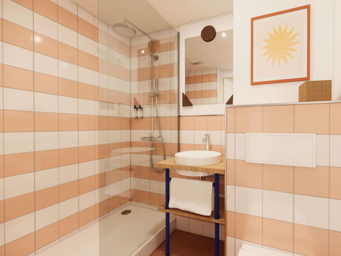 Bathroom 5, ibis Styles Lyon Gerland, Rhône