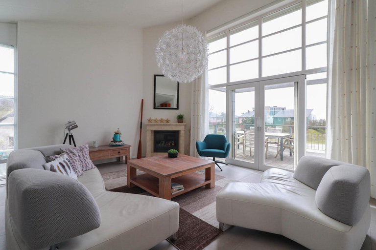 Living room 2, Beach Villa With Sauna for 8 Guests, Wûnseradiel