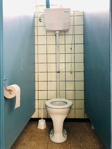 Bathroom, Schwedischer Shelter unter Buchen, Göttingen