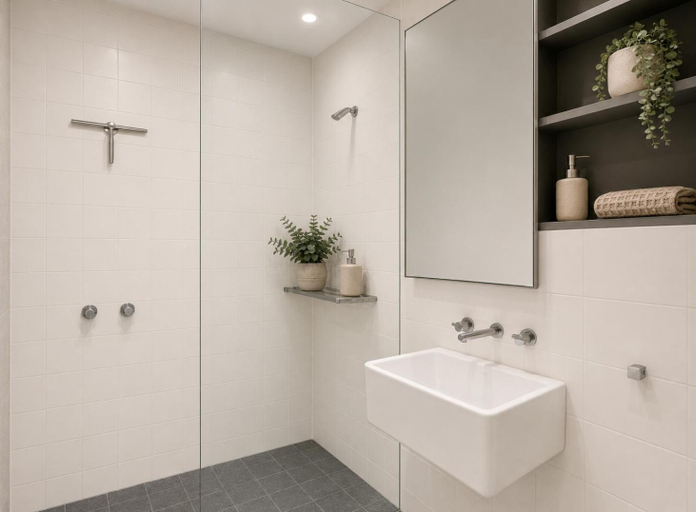 Bathroom 3, Adele Apartment Hotel, Melbourne