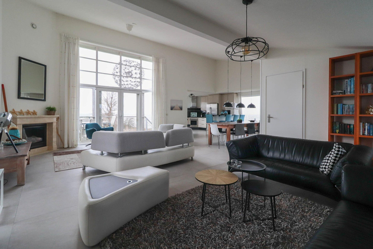 Living room 3, Beach Villa With Sauna for 8 Guests, Wûnseradiel