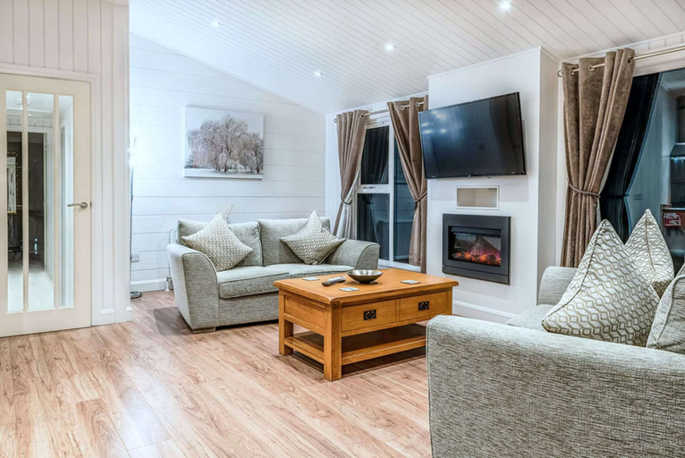 Living room 2, Premium Meadow Lodge in Errol, Perthshire and Kinross