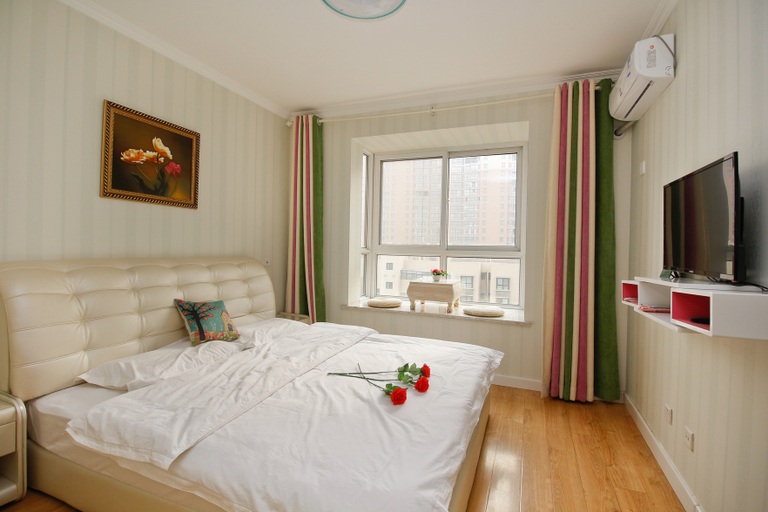 Bedroom 3, Xi'an Flower Theme Apartment Hotel Beiyuan Metro Station, Xi'an