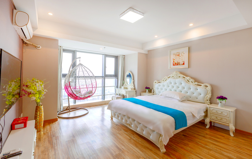 Bedroom 2, Xinzuiwutuobang Apartment (Jinan Hanyu Jingu Store), Jinan