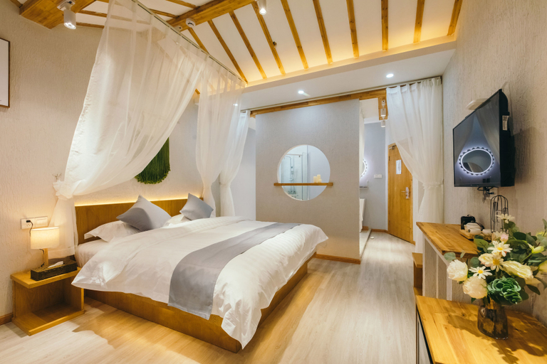 Bedroom, Lanshe Holiday Garden Meisu Hotel, Jiaxing