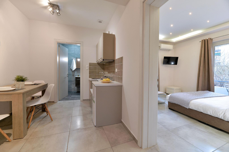 Bedroom 3, Alekos Apartments 2 Netflix, Self Check-In, Attica