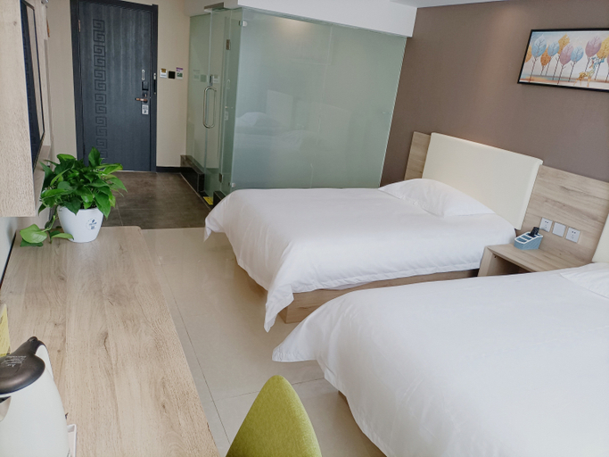 Bedroom 2, Yake e Home Hotel (Zhengding Shuguang Road Branch), Shijiazhuang