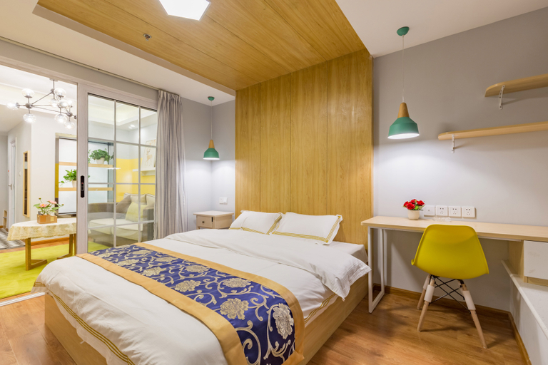 Bedroom 2, Orange Apartment (Chengdu Waiguanghua Wanda Store), Chengdu
