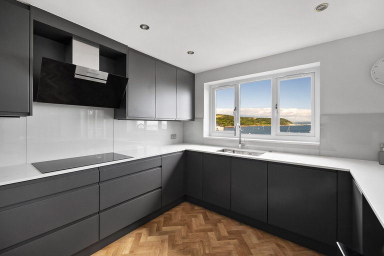 Private kitchen 3, Cawsand Waterfront House With Pool, Cornwall