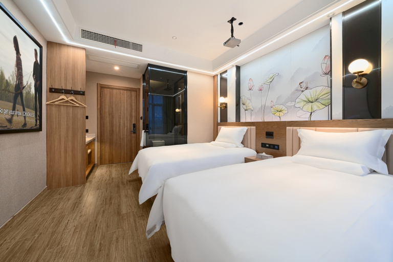 Bedroom 2, Mingda Zhiju Hotel (Yiwu Railway Station Airport Branch), Jinhua