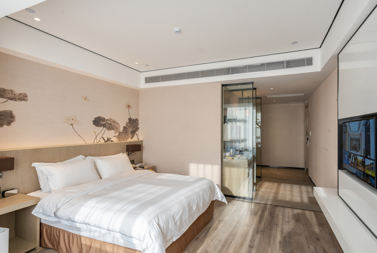 Bedroom 2, Hangzhou Junshang Yunyi Hotel (Chihua Street Subway Station), Hangzhou