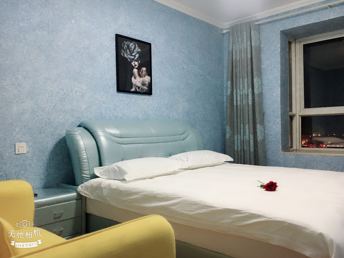 Bedroom 2, Xi'an Flower Theme Apartment Hotel Beiyuan Metro Station, Xi'an