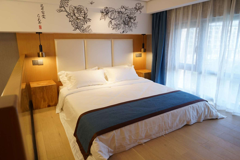 Bedroom 2, Qigu Hotel (Hangzhou Binkang Road Metro Station), Hangzhou