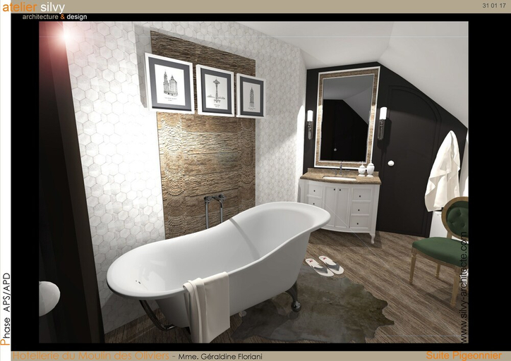 Bathroom 5, L'Hostellerie du Moulin des Oliviers, Corse-du-Sud