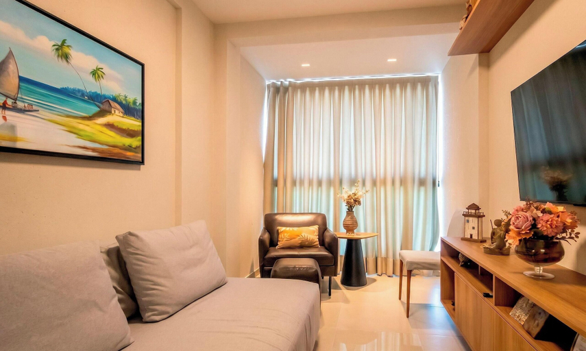 Living area 2, Apartment With a View 3 Minutes From the Beach by MME, Maceió (capital)