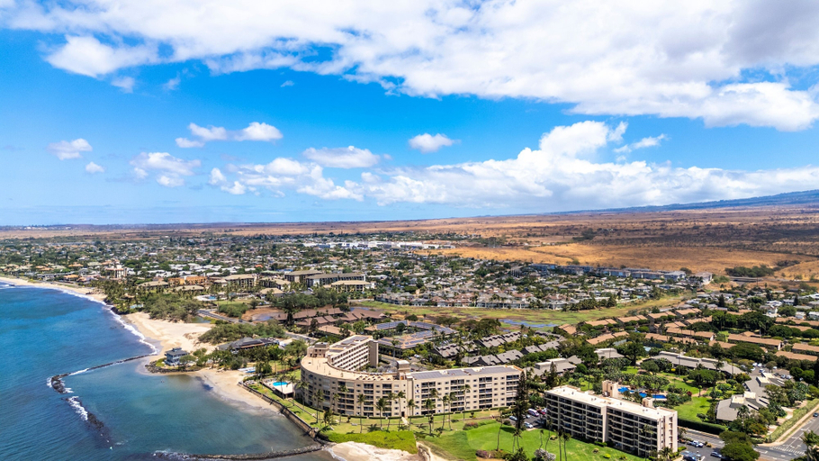 Aerial view 5, Menehune Shores, #509 2 Bedroom Condo, Maui