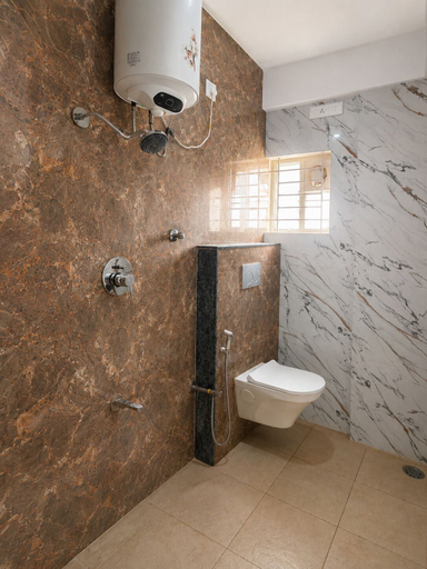 Bathroom 2, Global Stay Mantralayam, Kurnool