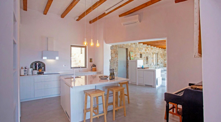 Private kitchen 2, Villa Ibti 6 bedrooms Private Pool, South Aegean