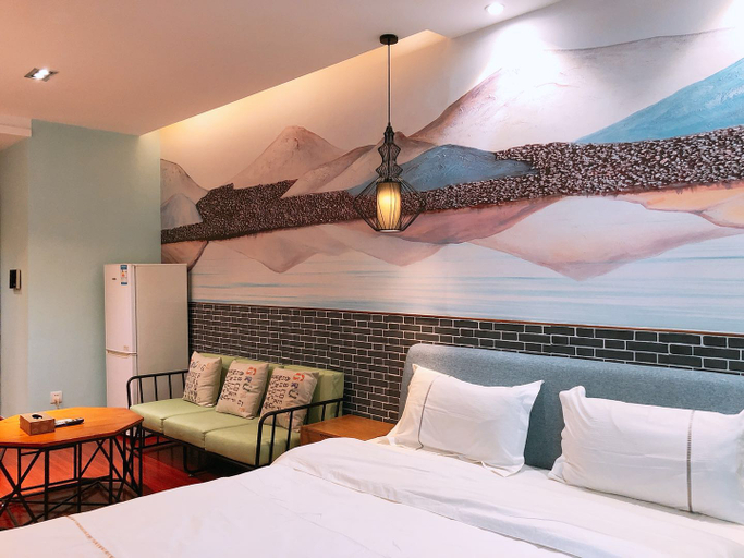 Bedroom 2, Thinkers Apartment (Guangzhou US Immigrant Visa Yuyuan Mansion Shop), Guangzhou