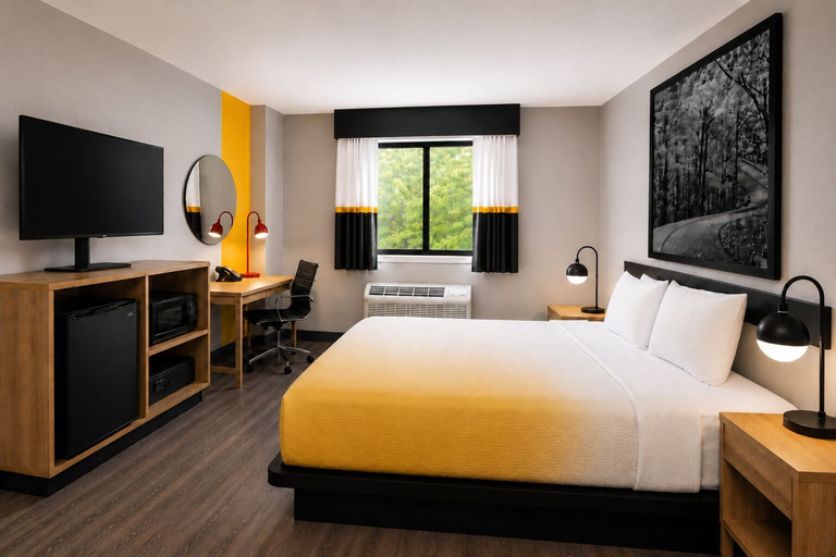 Bedroom 3, Super 8 by Wyndham Champaign, Champaign