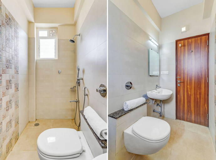Bathroom, UPAR Hotels Nearby Bagmane Tech Park, Bangalore