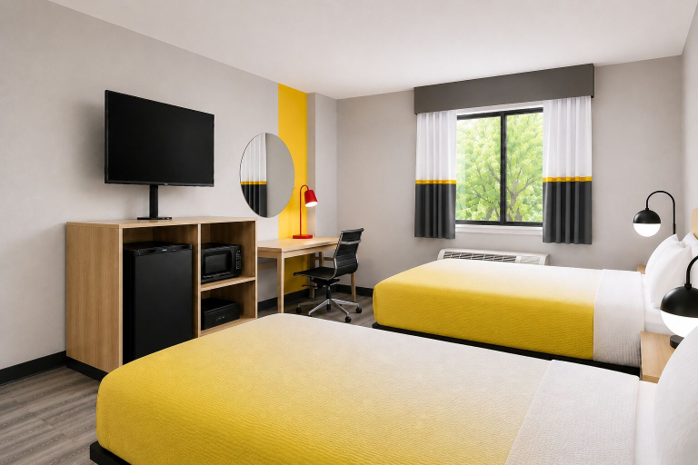 Bedroom 3, Super 8 by Wyndham Champaign, Champaign