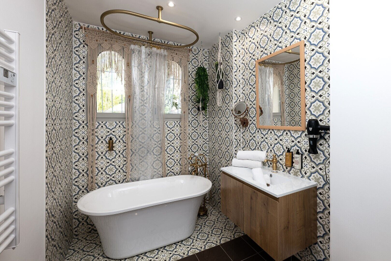 Bathroom, Garden Apartment La Bohémienne, Mandara Beach, Alpes-Maritimes