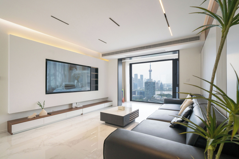 Living area 2, Zhome- Three Bedrooms Super Bund View, Shanghai