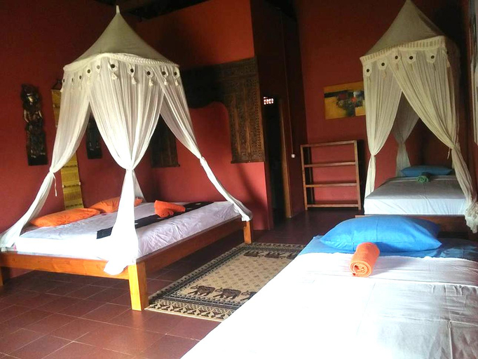 Bedroom 3, Gili Gede Island - Yut Inn Flower Paradise, Lombok