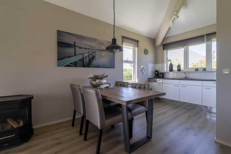 Dining, Compact Waterfront Wellness Bungalow, Wûnseradiel