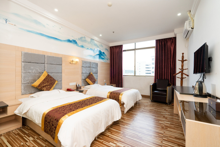 Bedroom 2, 深セン夢河ビジネスホテル（寶龍地下鉄駅)(深圳梦河商务酒店（宝龙地铁站店)), Shenzhen