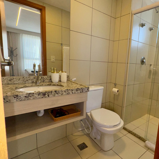 Bathroom 2, Loft em Ponta Negra com vista para o mar, Natal