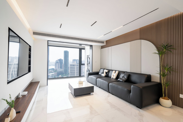 Living area 4, Zhome- Three Bedrooms Super Bund View, Shanghai