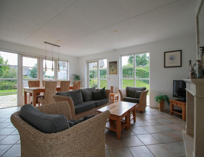 Living room 2, Attractive Dune Villa with Sauna, Wûnseradiel