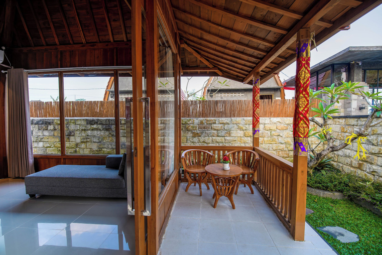 Outdoor dining, Calm 1BR Villa Yudistira Ubud Twin Beds, Gianyar