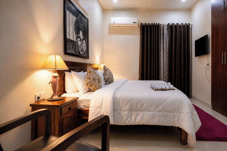 Bedroom 2, Lime Tree Luxury 3Bhk Serviced Apartment, Gurgaon