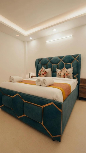 Bedroom 2, Fortune Home Service Apartment 3Bhk , D-198 Saket, Delhi