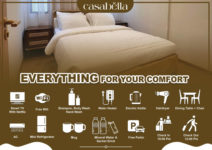 Bedroom 3, Casabella 1BR 101 | Walk 5 min to Grand Batam Mall, Batam
