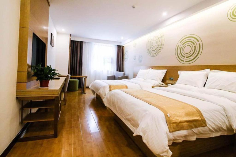 Bedroom 3, GreenTree Inn Huaibei Xiangshan District Guogou Square Hotel, Huaibei