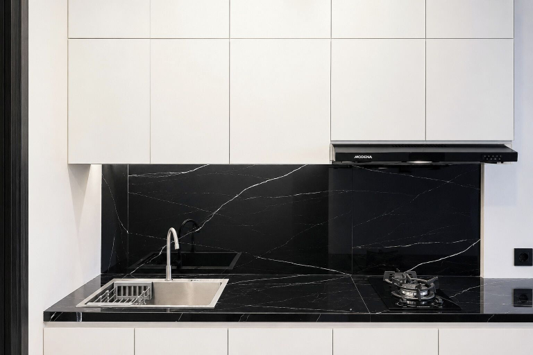 Private kitchen 5, Restful Combined 2Br At Apartment Tamansari Skylounge Balikpapan, Balikpapan