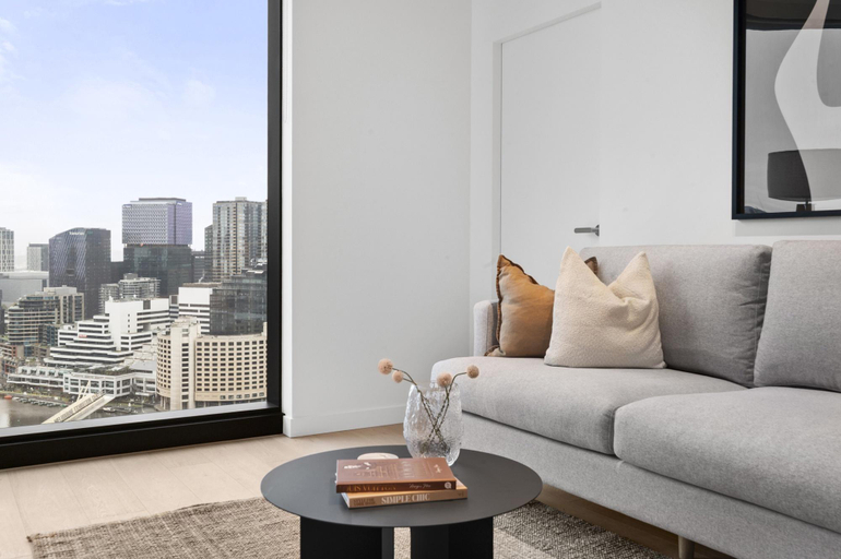 Separate living room 2, Skyline 1-Bed Apartment Near Crown, Melbourne